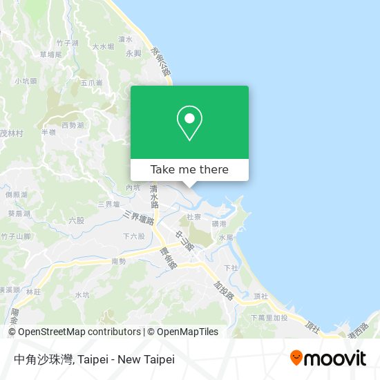 中角沙珠灣 map