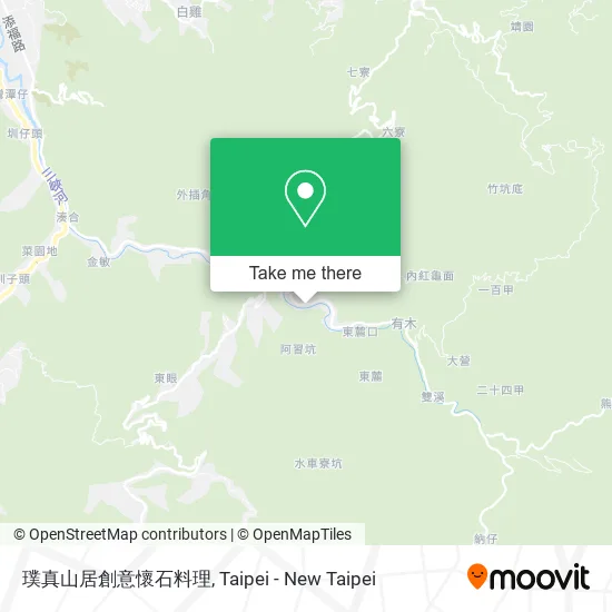 璞真山居創意懷石料理地圖