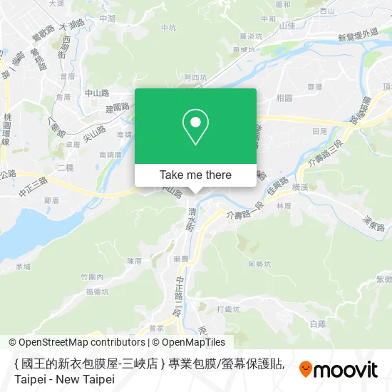 { 國王的新衣包膜屋-三峽店 } 專業包膜/螢幕保護貼地圖