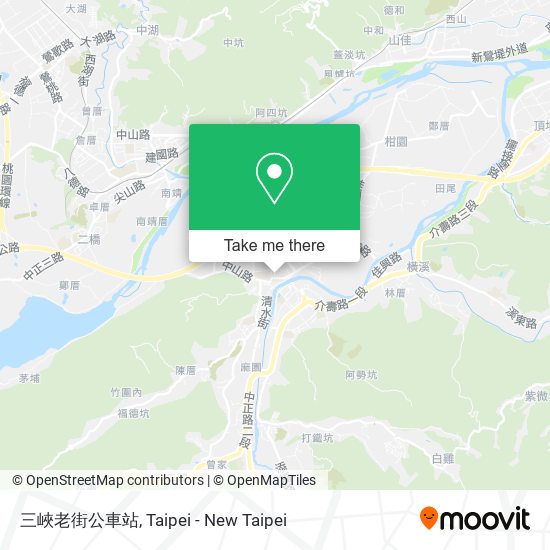 三峽老街公車站 map