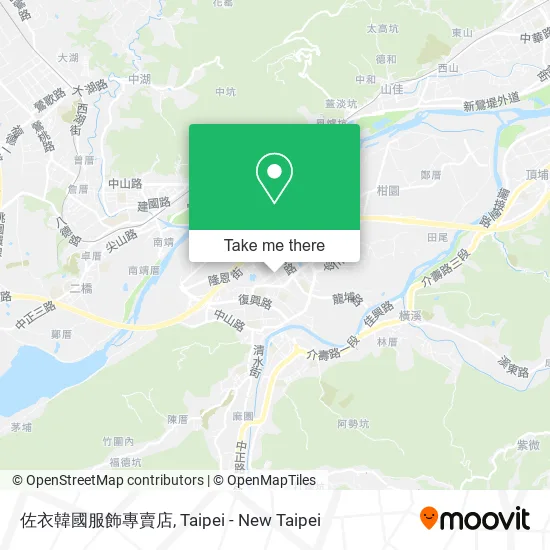 佐衣韓國服飾專賣店地圖