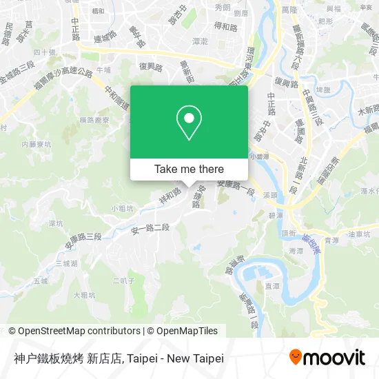 神户鐵板燒烤 新店店地圖