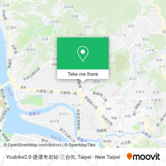 Youbike2.0-捷運奇岩站-三合街地圖