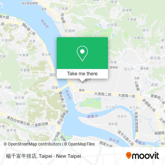 楊千富牛排店地圖