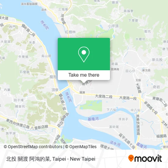 北投 關渡 阿鴻的菜 map