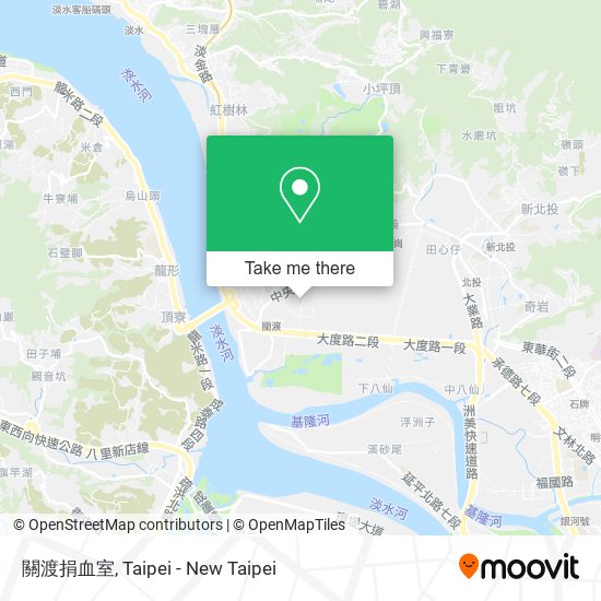 關渡捐血室 map