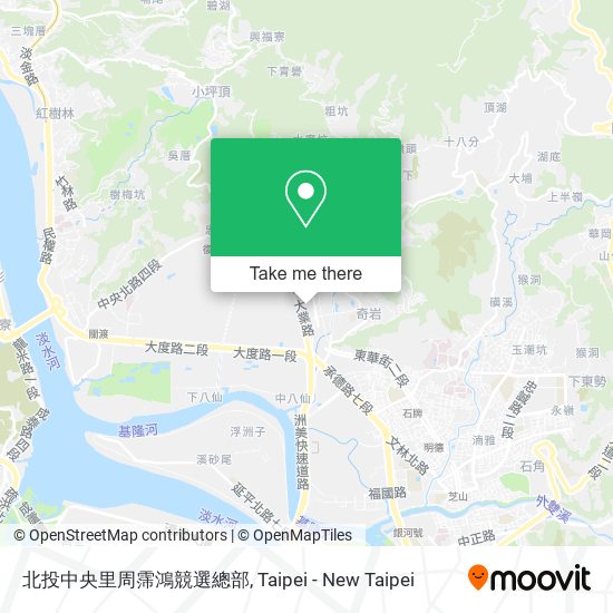 北投中央里周霈鴻競選總部 map