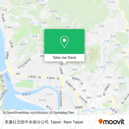 美廉社北投中央南分公司 map