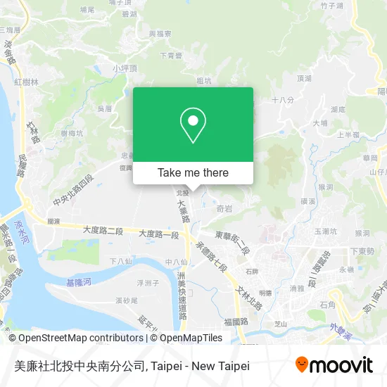 美廉社北投中央南分公司地圖