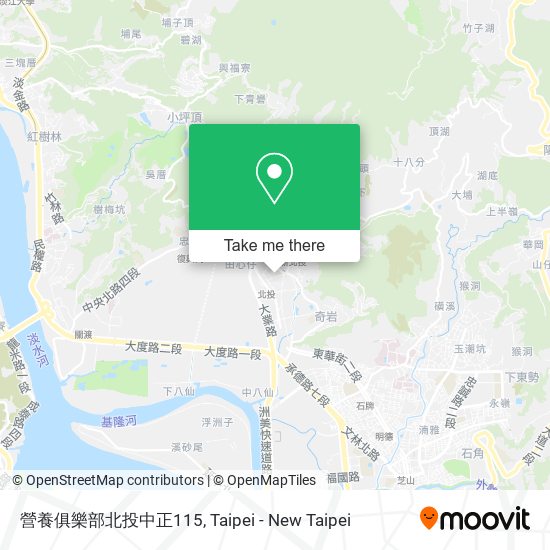 營養俱樂部北投中正115地圖