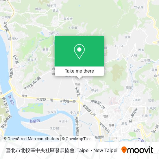臺北市北投區中央社區發展協會地圖