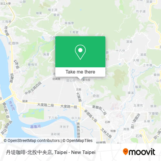 丹堤咖啡-北投中央店地圖
