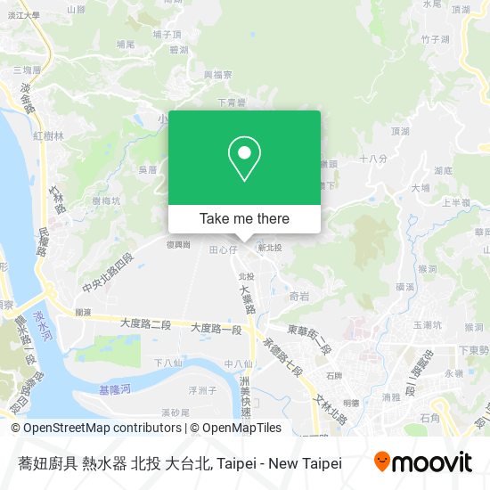 蕎妞廚具 熱水器 北投 大台北 map