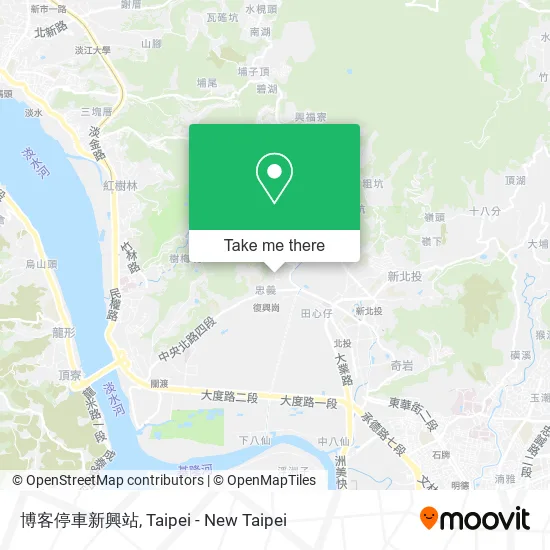 博客停車新興站 map