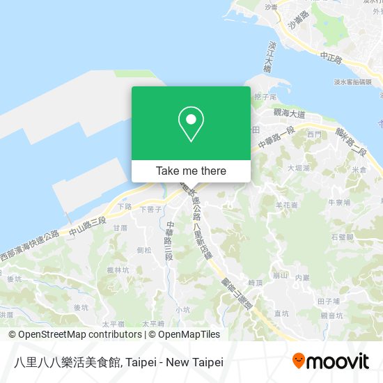 八里八八樂活美食館地圖