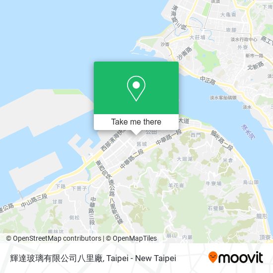 輝達玻璃有限公司八里廠地圖