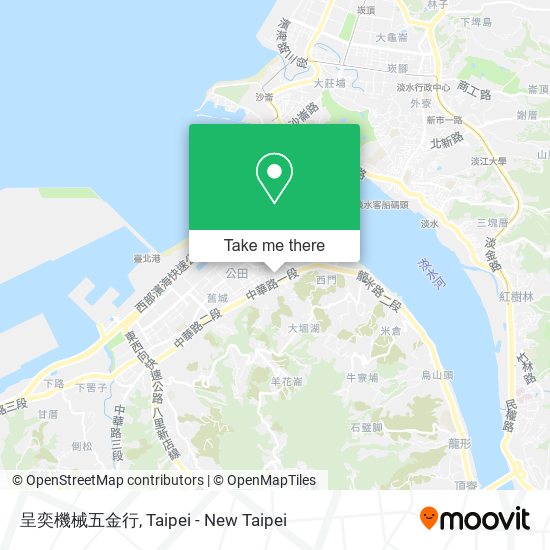呈奕機械五金行地圖