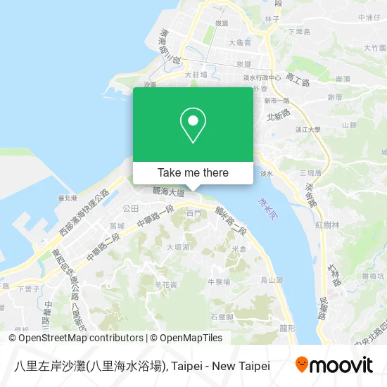 八里左岸沙灘(八里海水浴場)地圖