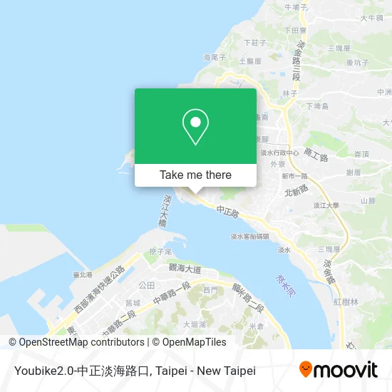 Youbike2.0-中正淡海路口 map