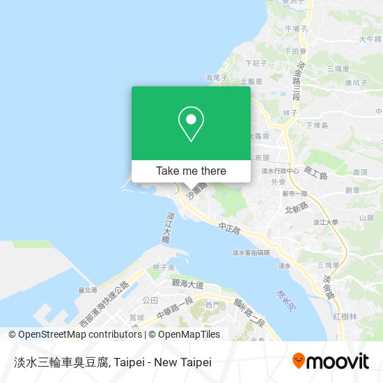 淡水三輪車臭豆腐地圖