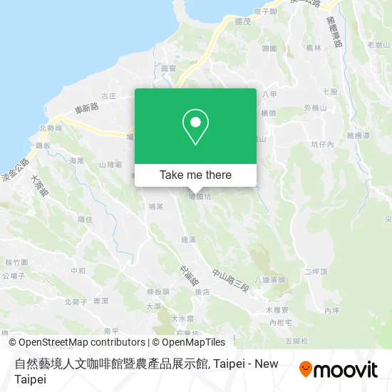 自然藝境人文咖啡館暨農產品展示館 map