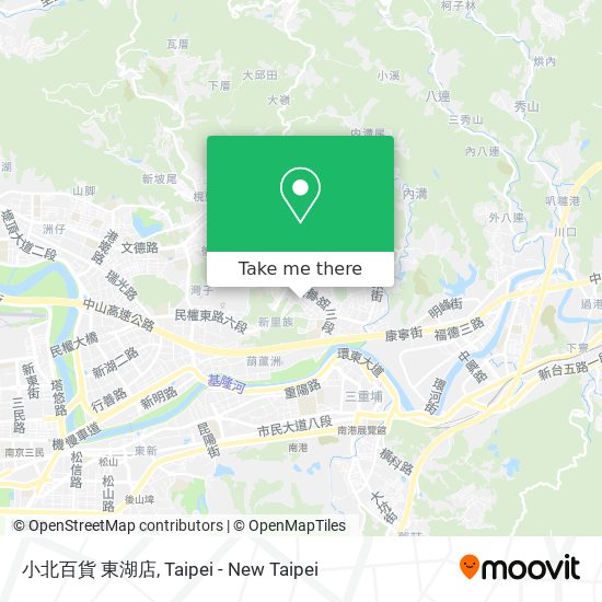 小北百貨 東湖店 map