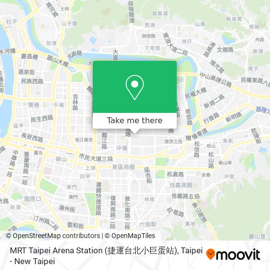 MRT Taipei Arena Station (捷運台北小巨蛋站) map