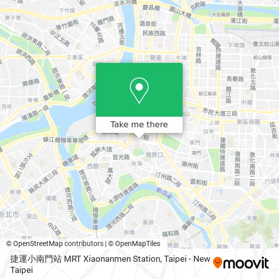 捷運小南門站 MRT Xiaonanmen Station map