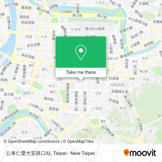 公車仁愛大安路口站地圖