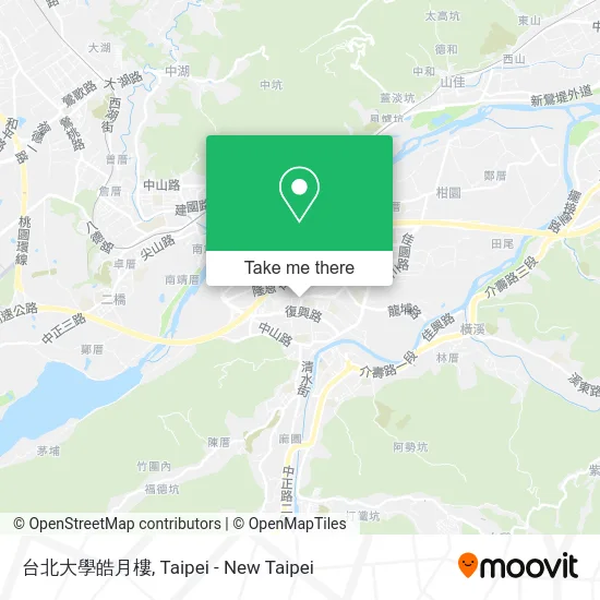 台北大學皓月樓地圖