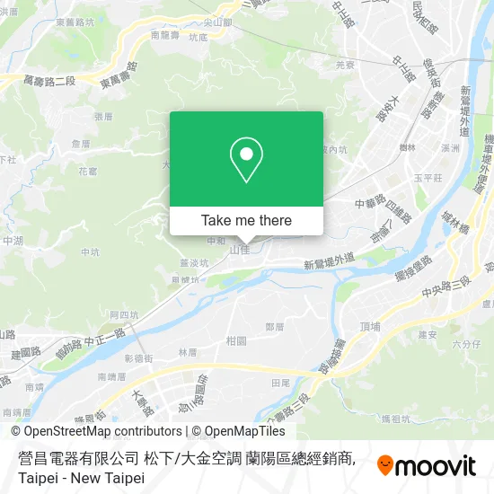 營昌電器有限公司 松下/大金空調 蘭陽區總經銷商地圖