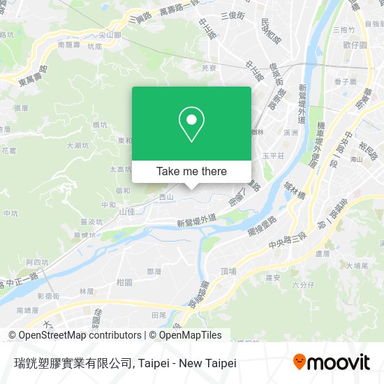瑞皝塑膠實業有限公司地圖
