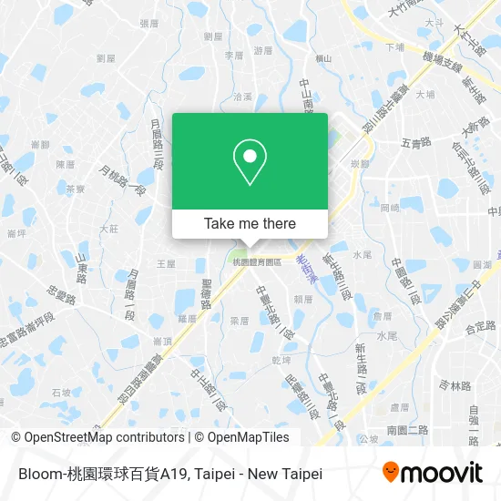 Bloom-桃園環球百貨A19地圖