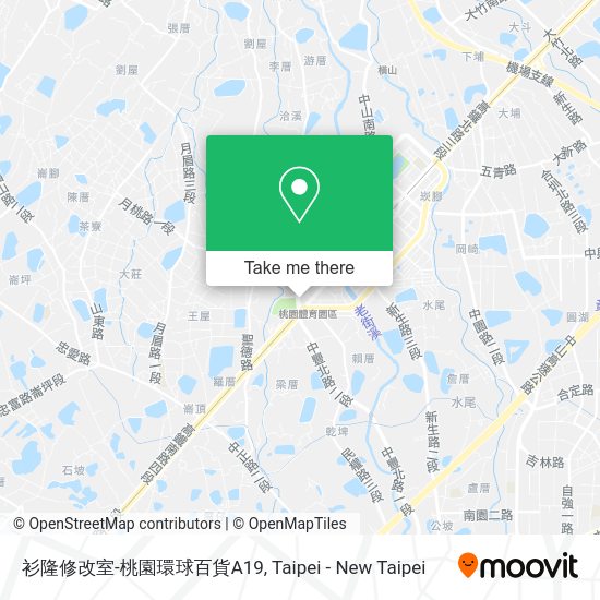 衫隆修改室-桃園環球百貨A19 map