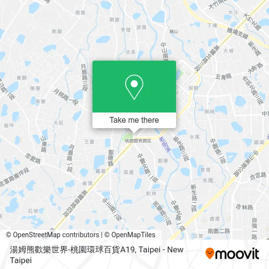 湯姆熊歡樂世界-桃園環球百貨A19 map
