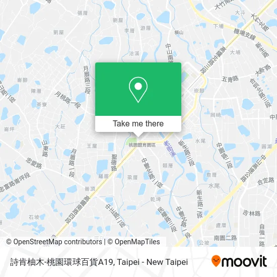 詩肯柚木-桃園環球百貨A19 map