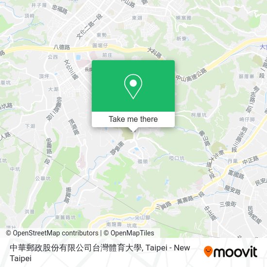 中華郵政股份有限公司台灣體育大學地圖