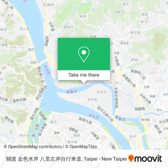 關渡 金色水岸 八里左岸自行車道地圖