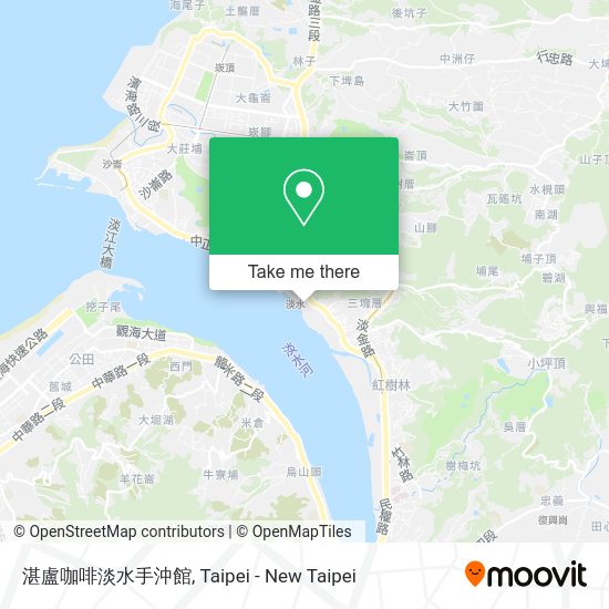 湛盧咖啡淡水手沖館 map