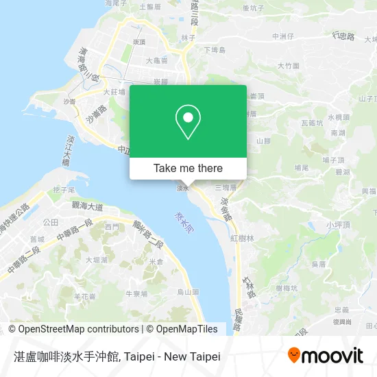 湛盧咖啡淡水手沖館地圖