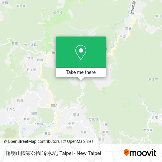 陽明山國家公園 冷水坑 map