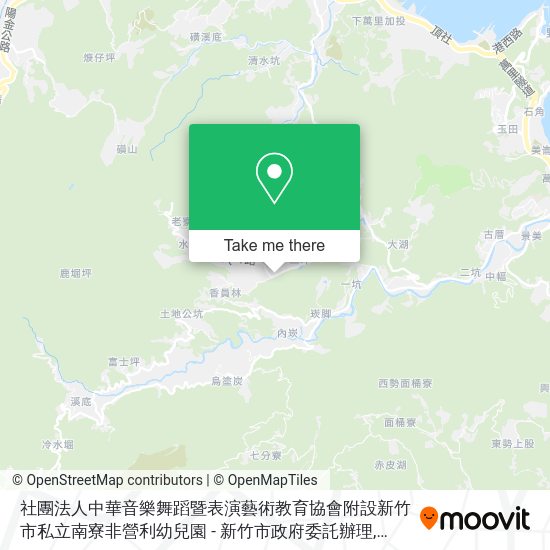 社團法人中華音樂舞蹈暨表演藝術教育協會附設新竹市私立南寮非營利幼兒園 - 新竹市政府委託辦理地圖