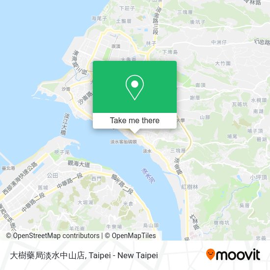 大樹藥局淡水中山店地圖
