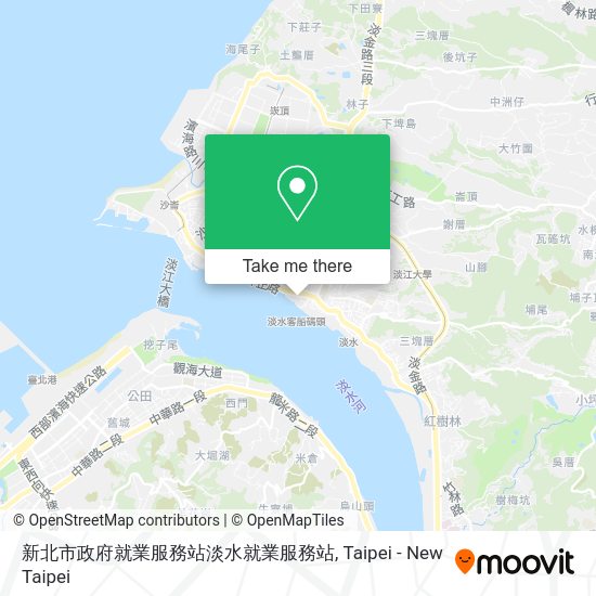 新北市政府就業服務站淡水就業服務站地圖