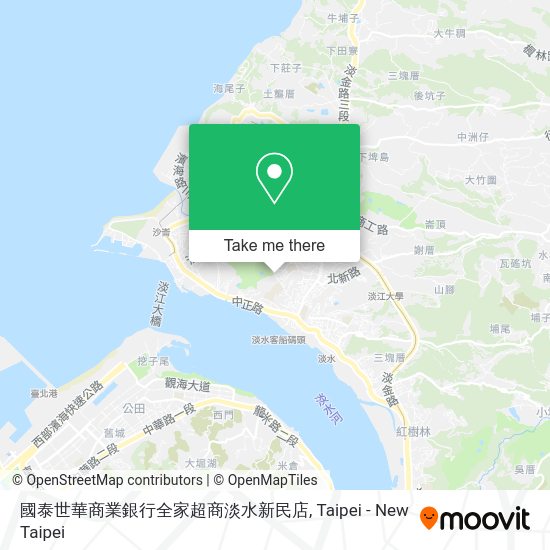 國泰世華商業銀行全家超商淡水新民店 map