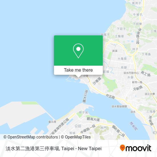 淡水第二漁港第三停車場地圖