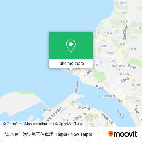 淡水第二漁港第三停車場 map