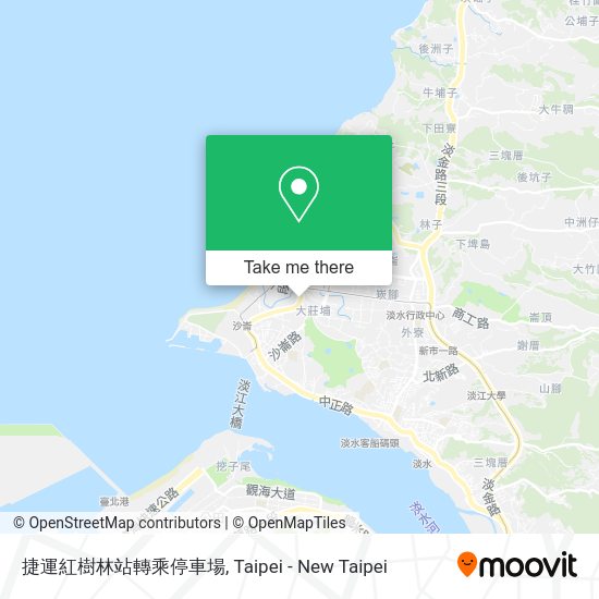 捷運紅樹林站轉乘停車場 map