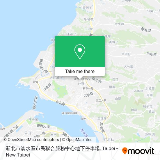 新北市淡水區市民聯合服務中心地下停車場 map