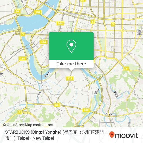 STARBUCKS (Dingxi Yonghe) (星巴克（永和頂溪門市）) map